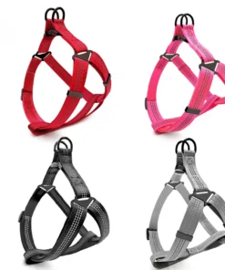 Adjustable Dog Breathable Reflective Puppy Harness Leash