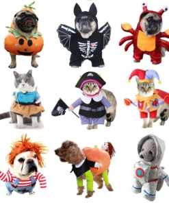 Halloween Dog Clothes Funny Pet Dogs Cosplay Costumes Set