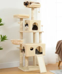 Luxury Pet Cat Tree House Condo Furniture Multi-Layer Cat Tower