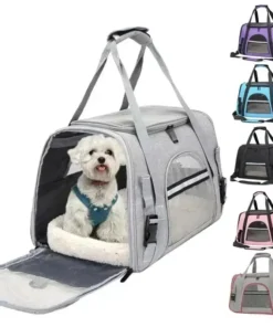 Cat Dog Carrier Bag With Thick Cotton Cushion Portable Travel Bag