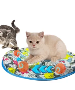 Interactive Cat Glowing Chase Ball Jumping and Rolling in Pouch Hide Seek Toys