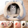 Cat Bed House Kennel Nest Round Pets Sleeping Cave Kitten Beds