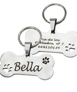 Pet ID Tag Personalized Free Engraved Keychain