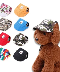 Pet Dog Baseball Cap Hat with Neck Strap Adjustable Comfortable