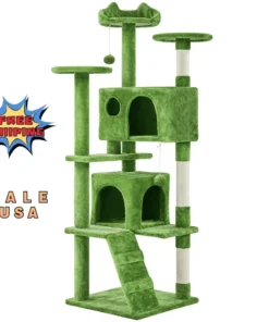 62.5'' Height Multilevel Cat Tree with 2 Condos for Kittens/Small Cats